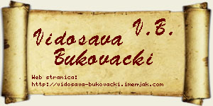 Vidosava Bukovački vizit kartica
